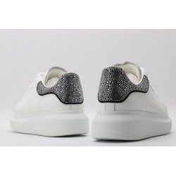 AMQ White &amp; Black Studded Oversized Sneakers