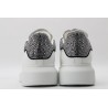 AMQ White &amp; Black Studded Oversized Sneakers