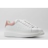 AMQ White &amp; Rose Studded Oversized Sneakers