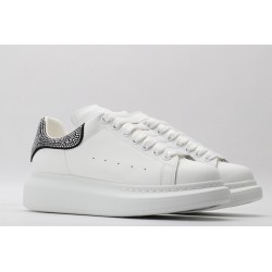 AMQ White &amp; Black Studded Oversized Sneakers