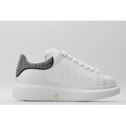 AMQ White &amp; Black Studded Oversized Sneakers