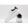 AMQ White Studded Logo Oversized Sneakers