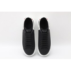 AMQ Black Studded Logo Oversized Sneakers