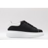 AMQ oversized black sneakers with white heel