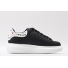 AMQ Black Studded Logo Oversized Sneakers