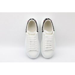 AMQ White Studded Logo Oversized Sneakers