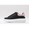 AMQ oversized black sneakers with rose heel