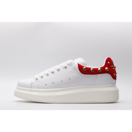 AMQ White Studded Logo Oversized Sneakers