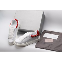 AMQ White Studded Logo Oversized Sneakers