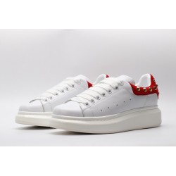 AMQ White Studded Logo Oversized Sneakers