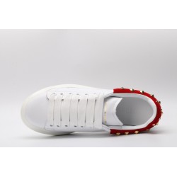 AMQ White Studded Logo Oversized Sneakers