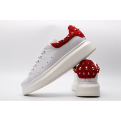 AMQ White Studded Logo Oversized Sneakers