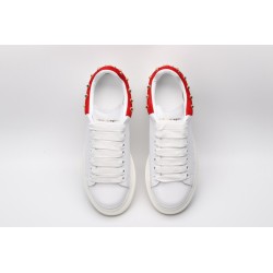 AMQ White Studded Logo Oversized Sneakers