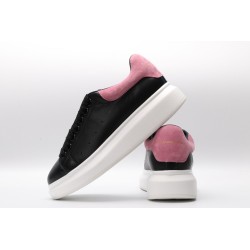 AMQ oversized black sneakers with rose heel