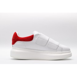 AMQ white&amp;red oversized sneakers