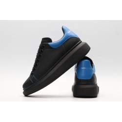 AMQ black oversized sneakers with blue heel