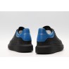 AMQ black oversized sneakers with blue heel