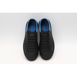 AMQ black oversized sneakers with blue heel