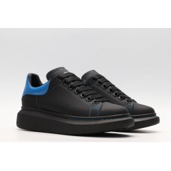 AMQ black oversized sneakers with blue heel