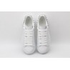 White calf leather lace-up sneaker with siL*Ver-finished hammered stud