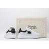 AMQ white oversized sneakers with black heel