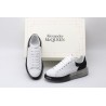 AMQ white oversized sneakers with black heel