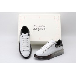 AMQ White Studded Logo Oversized Sneakers