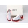 AMQ white oversized sneakers with red heel