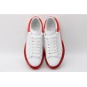 AMQ white oversized sneakers with red heel