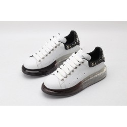 AMQ White Studded Logo Oversized Sneakers