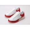 AMQ white oversized sneakers with red heel