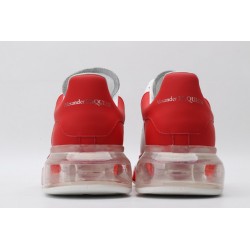 AMQ white oversized sneakers with red heel