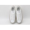 AMQ white oversized sneakers with siL*Ver heel