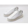 AMQ white oversized sneakers with siL*Ver heel