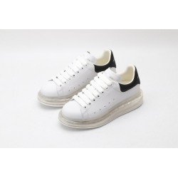 AMQ white oversized sneakers with black heel