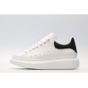 AMQ white oversized sneakers with black heel