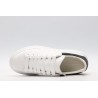 AMQ white oversized sneakers with black heel