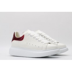 AMQ White &amp; Red Python Oversized Sneakers