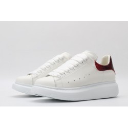 AMQ White &amp; Red Python Oversized Sneakers