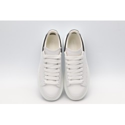 AMQ white oversized sneakers with black heel