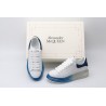 AMQ white oversized sneakers with blue heels