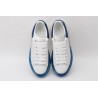 AMQ white oversized sneakers with blue heels