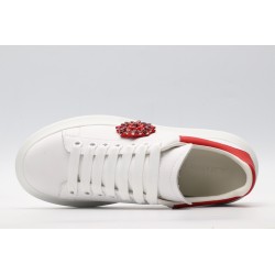 AMQ oversized sneakers with red heel