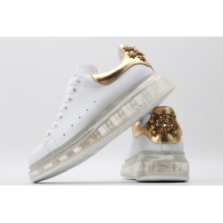 AMQ oversized sneakers with gold heel