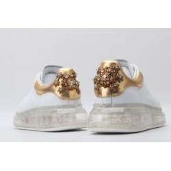 AMQ oversized sneakers with gold heel