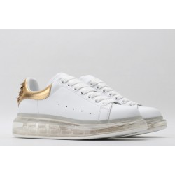 AMQ oversized sneakers with gold heel