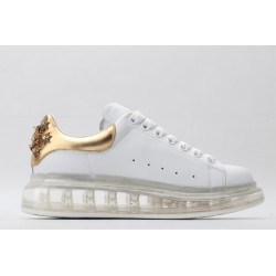 AMQ oversized sneakers with gold heel