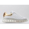 AMQ oversized sneakers with gold heel