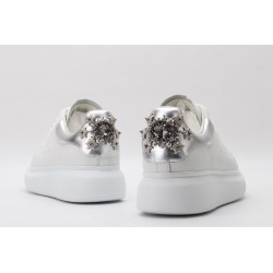 AMQ oversized sneakers with siL*Ver heel