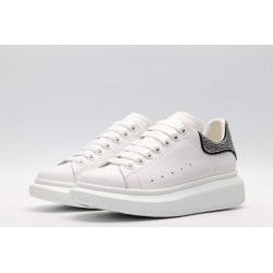 AMQ White &amp; Black Studded Oversized Sneakers